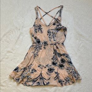 Kendall & Kylie Floral Mini Dress - Pink and Black
